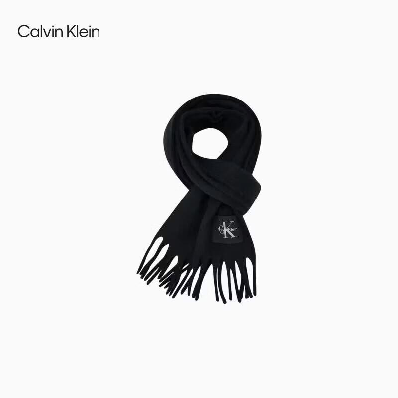 Calvin Klein Jeans Wool Blend Tassel Scarf One Size