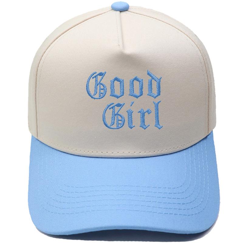 Good Girl Truck Driver Hat Embroidery Vintage Leopard Print Color Matching Baseball Cap European and American Men's Casual