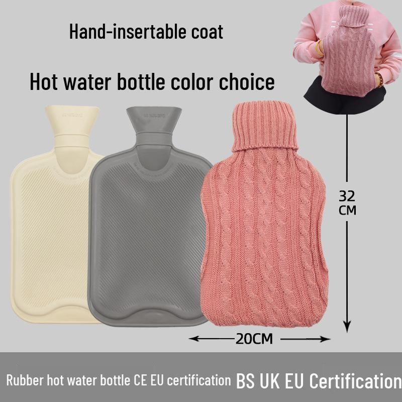 Old-Fashioned Rubber Hot Water Bottle for Stomach Warming