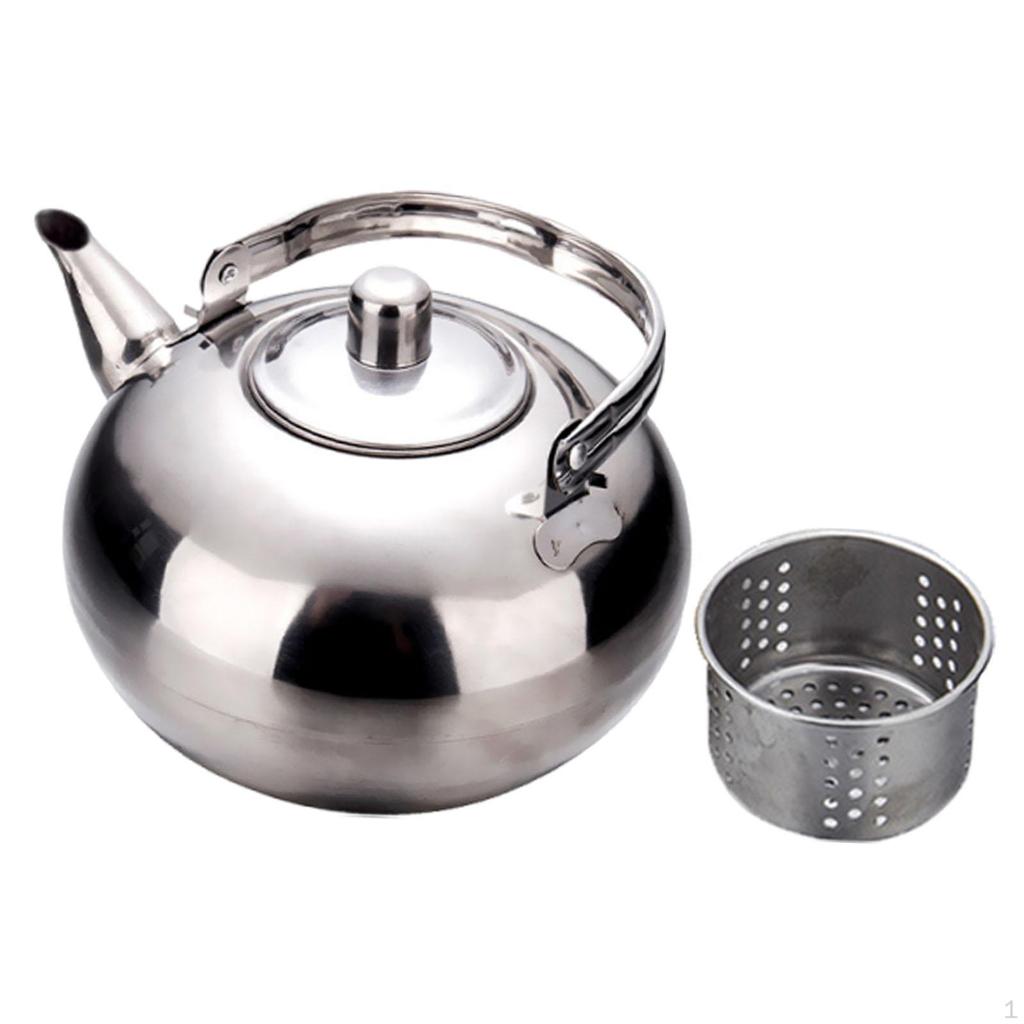 Coffee Kettle Teapot Easy To Gifts Stainless Steel with Handle Tea Jug Cookware for Camping Office