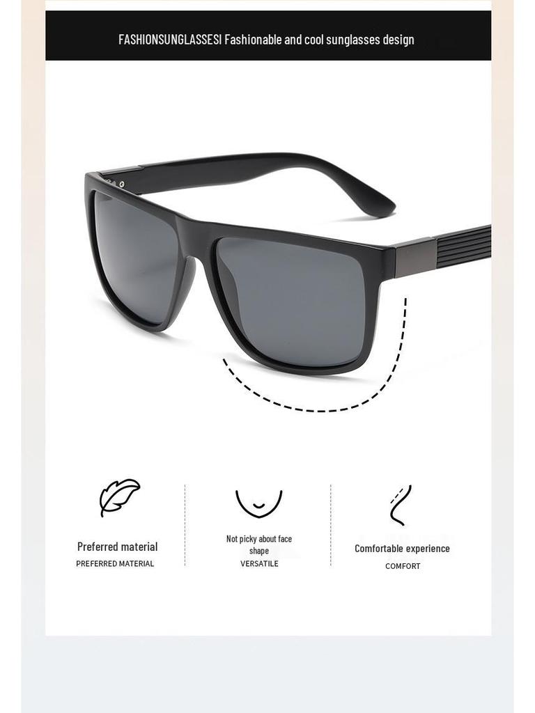 Herren Retro Quadratische Polarisierte Fahrsonnenbrille - Anti-UV