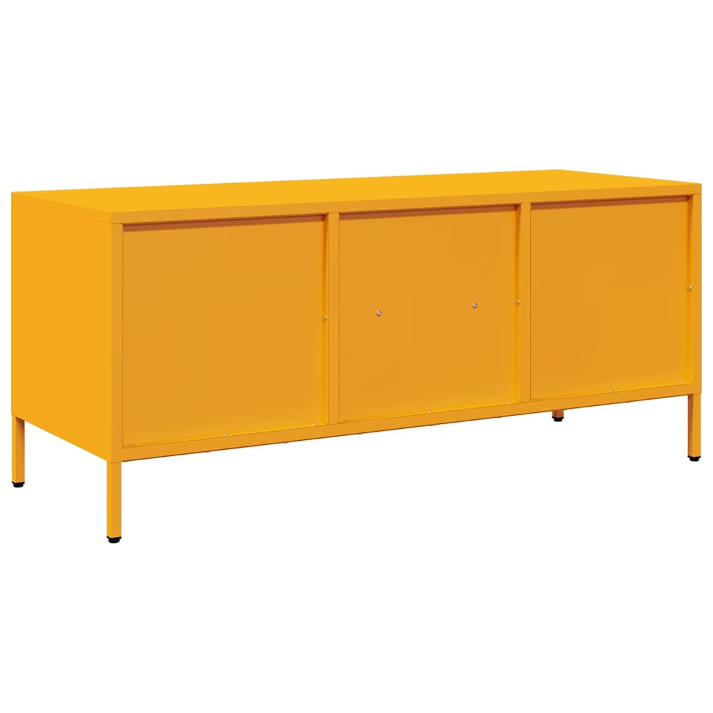 TV Cabinet Mustard Yellow 101.5 X 39 X 43.5 Cm Cold Rolled Steel