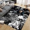 Finn Wolfhard Flannel Printed Carpet, Home Sofa Decoration for Living Room & Bedroom, Non‑Slip Play Flannel Floor Mat for Game Room