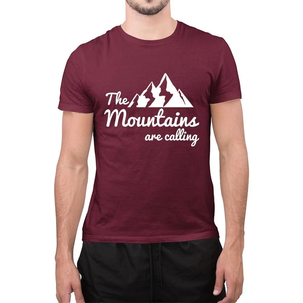 Mountains are Calling Me and I Must Go Mountains Hiking Camping T-Sirt S