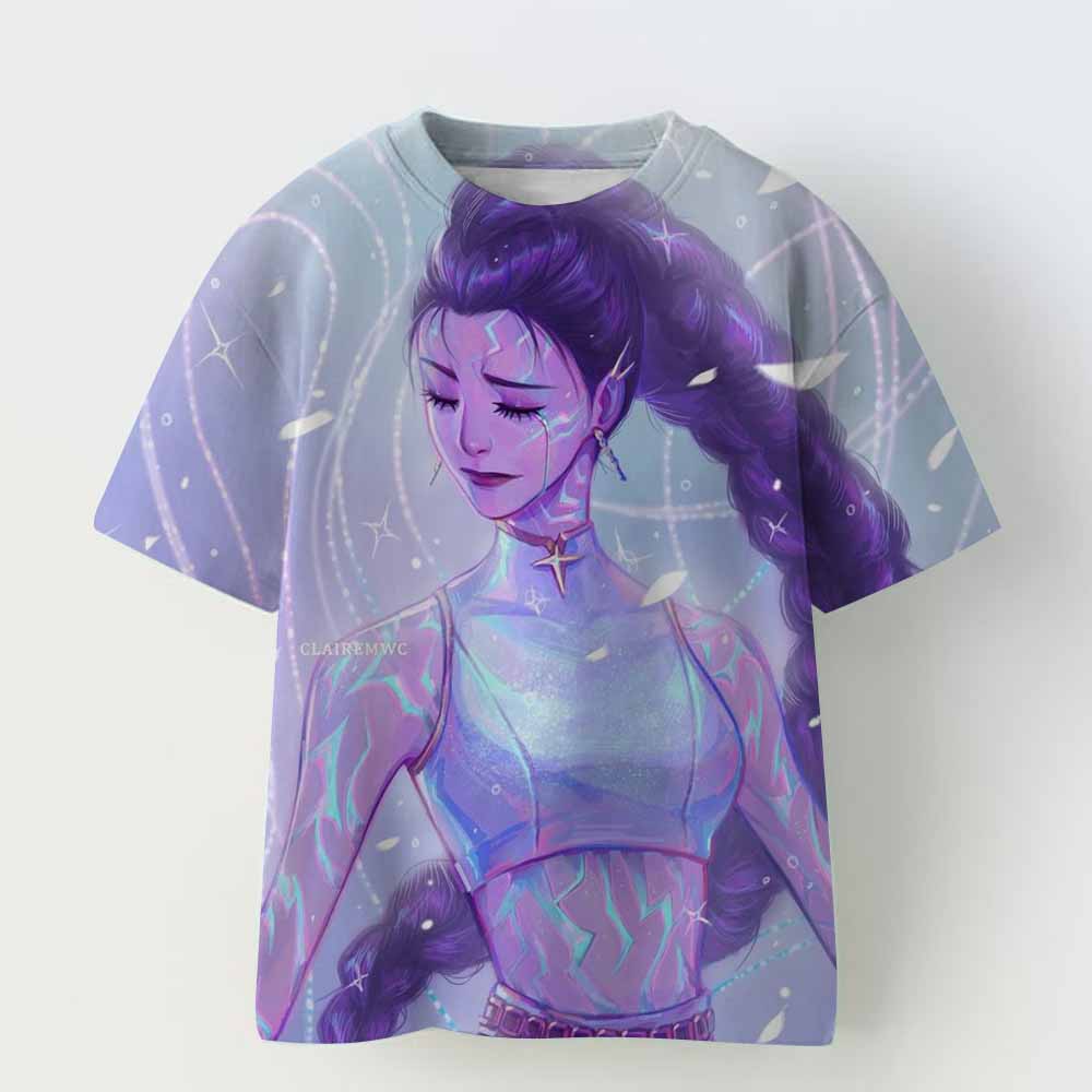 Kpop Demon Hunters Children's Clothing Short Sleeve T-shirt Kpop Demon Hunters Tiger Harajuku Tshirt for Boys Girls Gift