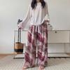 New Cotton and Silk Wide-leg Pants, Artificial Cotton Pajama Pants, Walking Pants, Loose and Casual, Can Be Worn Outside, Large Size Women's Thin 