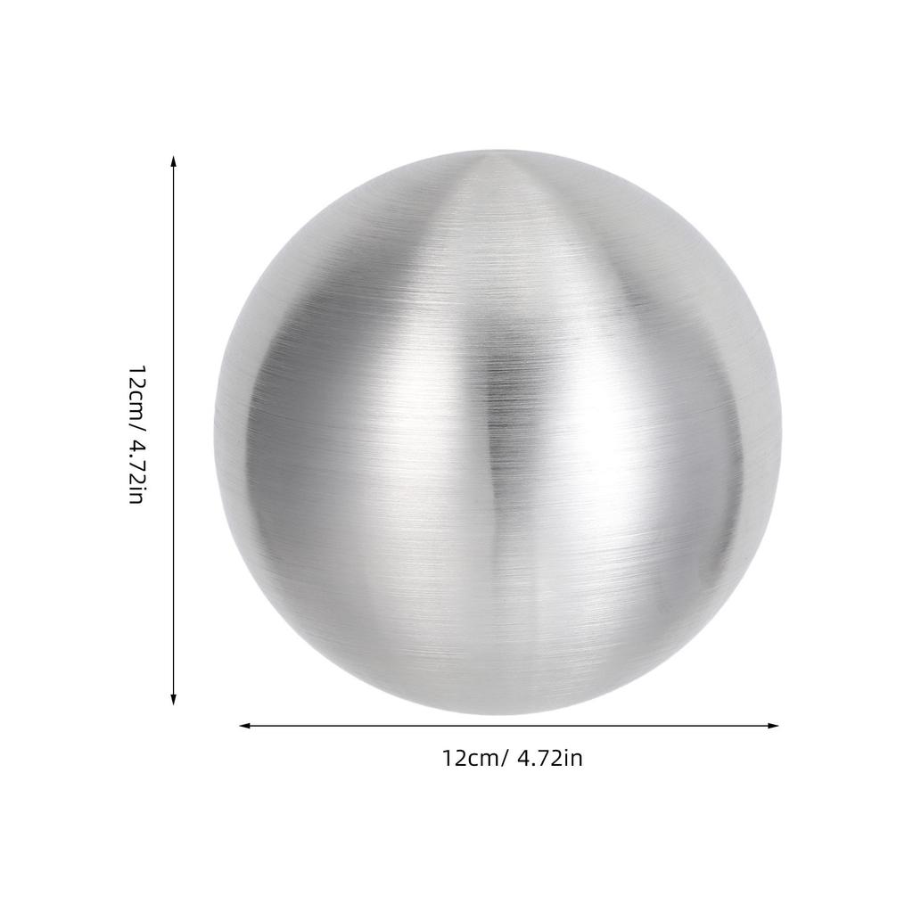 Satin Brushed Ball Ornament Modern Decorative Metal Sculpture Home Office Living Room Desk Table Centerpiece Stylish Display