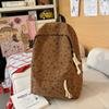 Japanese Ins Style Sweet Corduroy Backpack Autumn and Winter College Style Large Capacity Backpack Travel Backpack
