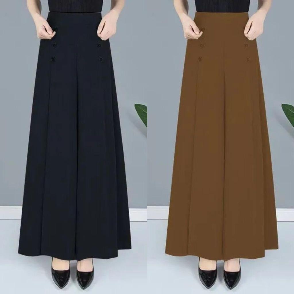 BOGO Summer Drapey Skirt Pants - New Chinese Style, Lightweight, Large & Plus Size Women's Casual Slimming Trousers