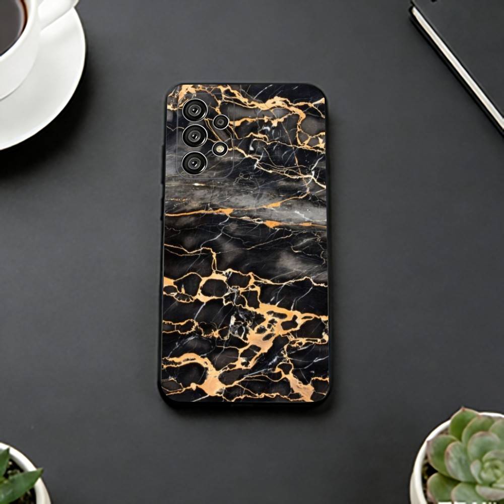 B-Black Gold Marble A-Art Phone Case For Samsung S25,S24,S21,S22,S23,S30,Ultra,S20,Plus,Fe,Soft Silicone Black Cover Samsung S24fe