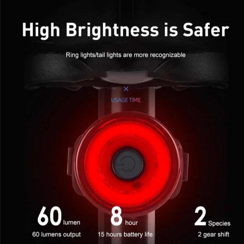 Bicycle Night Riding Mini Taillight USB Charging Bike Light Cycling Lamp Bicycle Lighting Led Front Rear Light Cycling Accessori