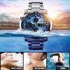 SKMEI Multiple Time Zones Sports Watch Men's Digital Quartz Stainless Steel Wristwatch 1389