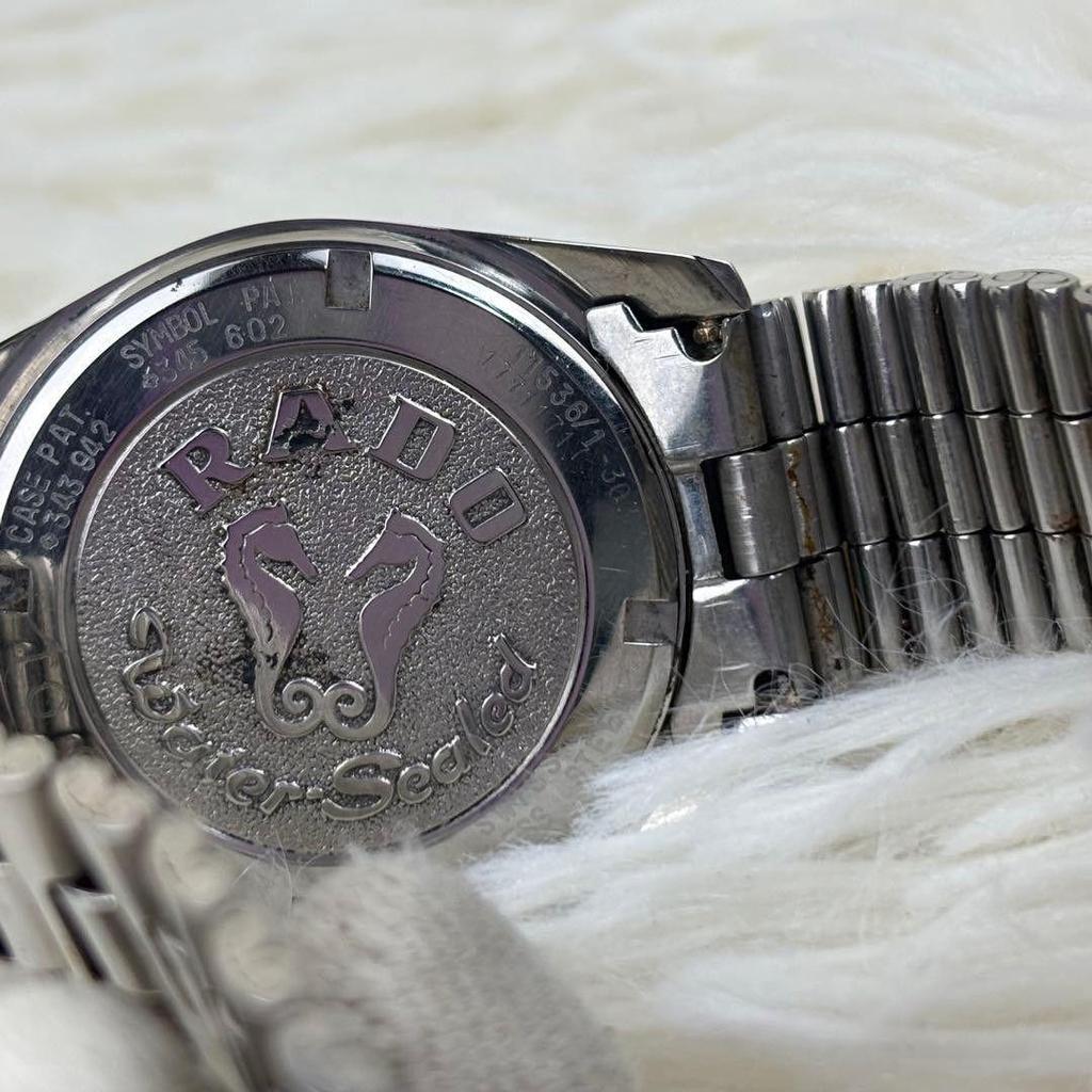 Used Rare Vintage RADO Green Horse Watch Automatic Silver Men's Working Item