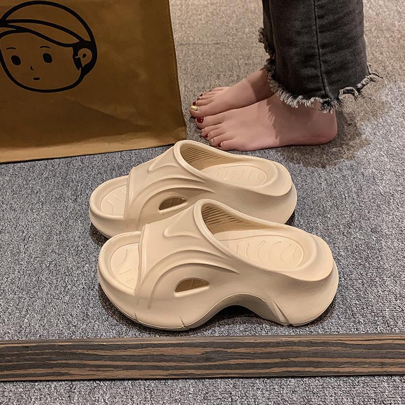 

Женские сандалии для отдыха на открытом воздухе на толстой подошве — легкие слипоны из ЭВА на лето 2024 г. 36-37 хаки