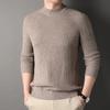 Sweater Men's Thick Winter New Fashion Solid Color Loose Pullover Round Neck Sweater Warm Base Layer