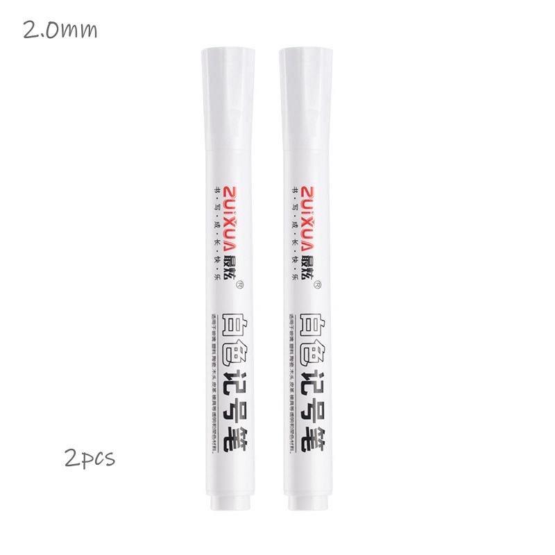 White Marker Pen Alcohol Paint Oily Waterproof Tire Painting Graffiti Pens Permanent Gel Pen for Fabric Wood Leather Marker