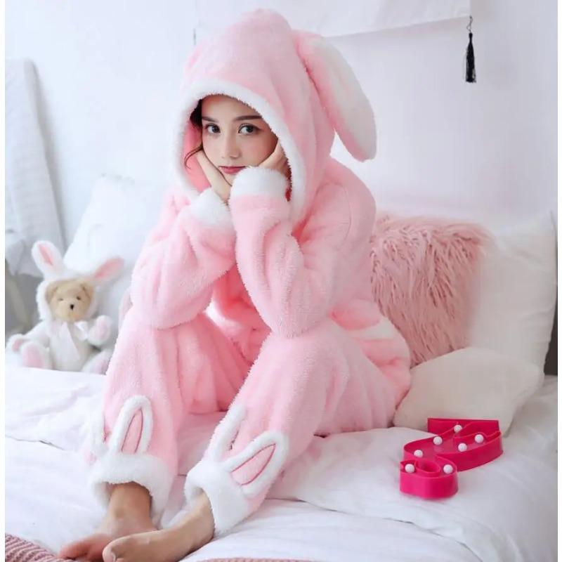 Winter Thick Warm Flannel Pajamas Sets for Women Sleepwear Home Clothing Pajama Home Wear Pyjamas Set