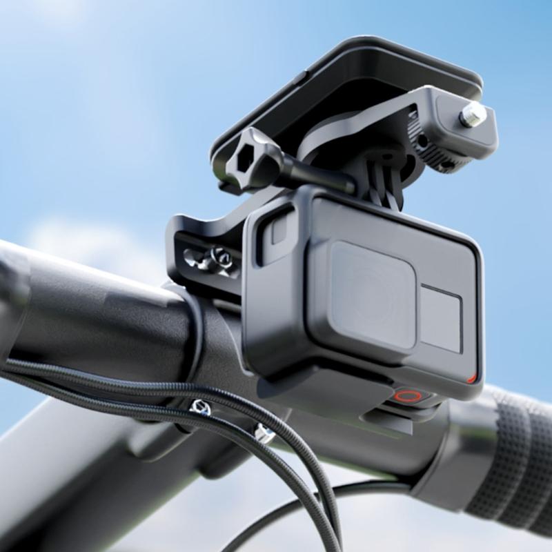 Universal Bike Handlebar Mount For Action Cameras With Quick Release Design For Cycling And Outdoor Activity