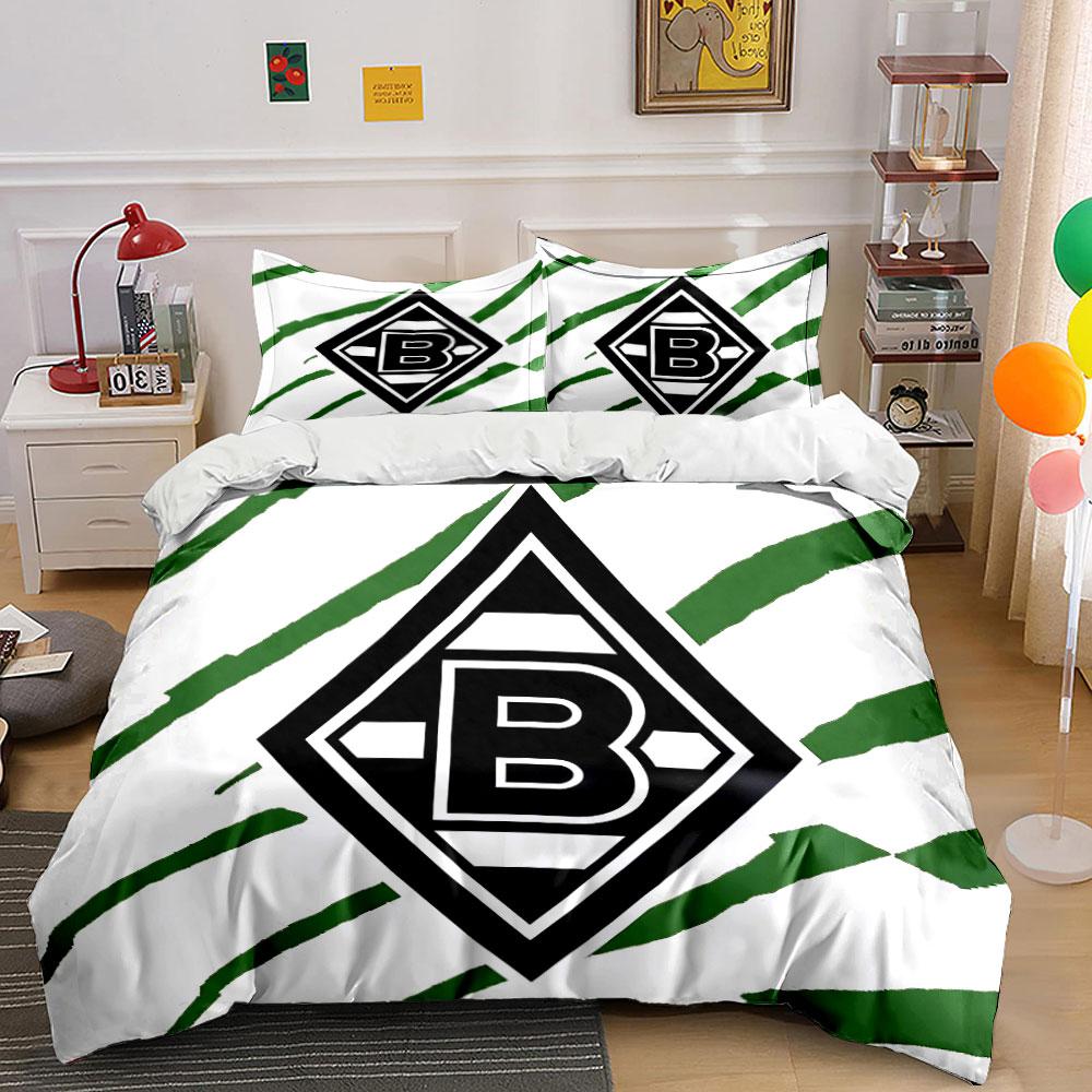 Green Stripe B Logo Bedding Set Bedding Duvet Cover Set Duvet Cover Pillowcases (1 * Duvet Cover 2 * Pillowcases, without duvet insert)
