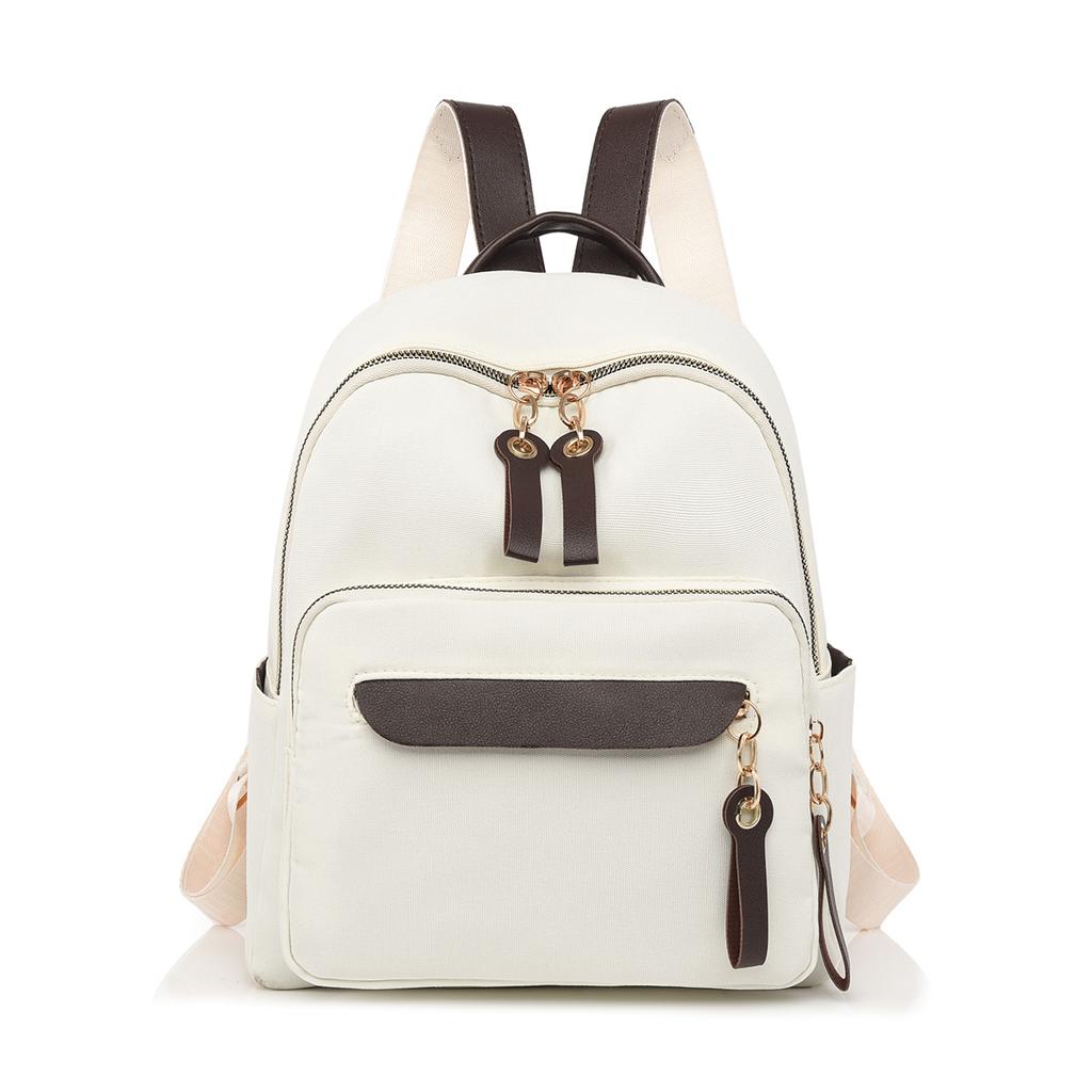 Oxford Backpack Women's Travel Backpack Large Capacity Color Block Student Schoolbag