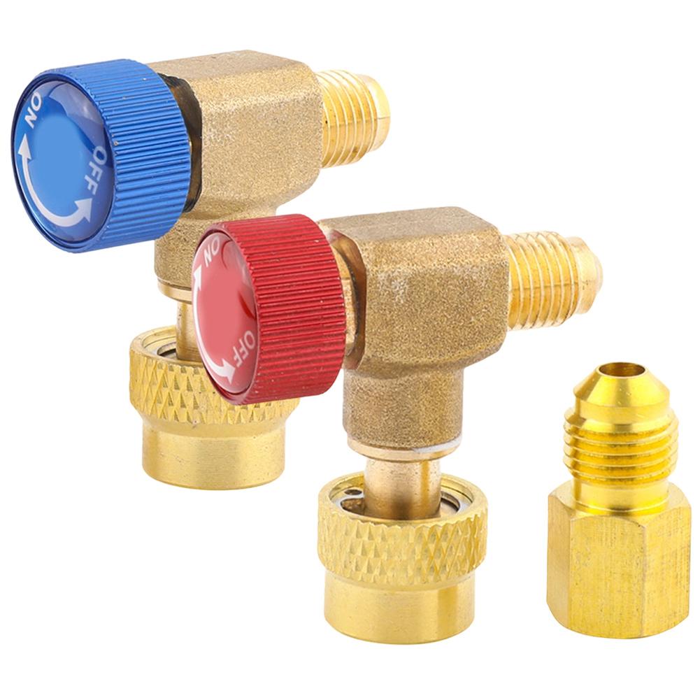 1Pcs Air Conditioning Safety Valve Copper Safety Valve Right Angle Valve Connectors For R22 R32 And R410 Air Conditioning Units