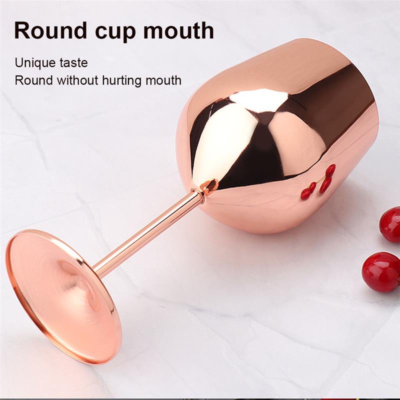 1Pc 500ml Stainless Steel Goblet Champagne Cup Wine Glass Cocktail Glass Creative Metal   for Bar Restaurant Wine Glass