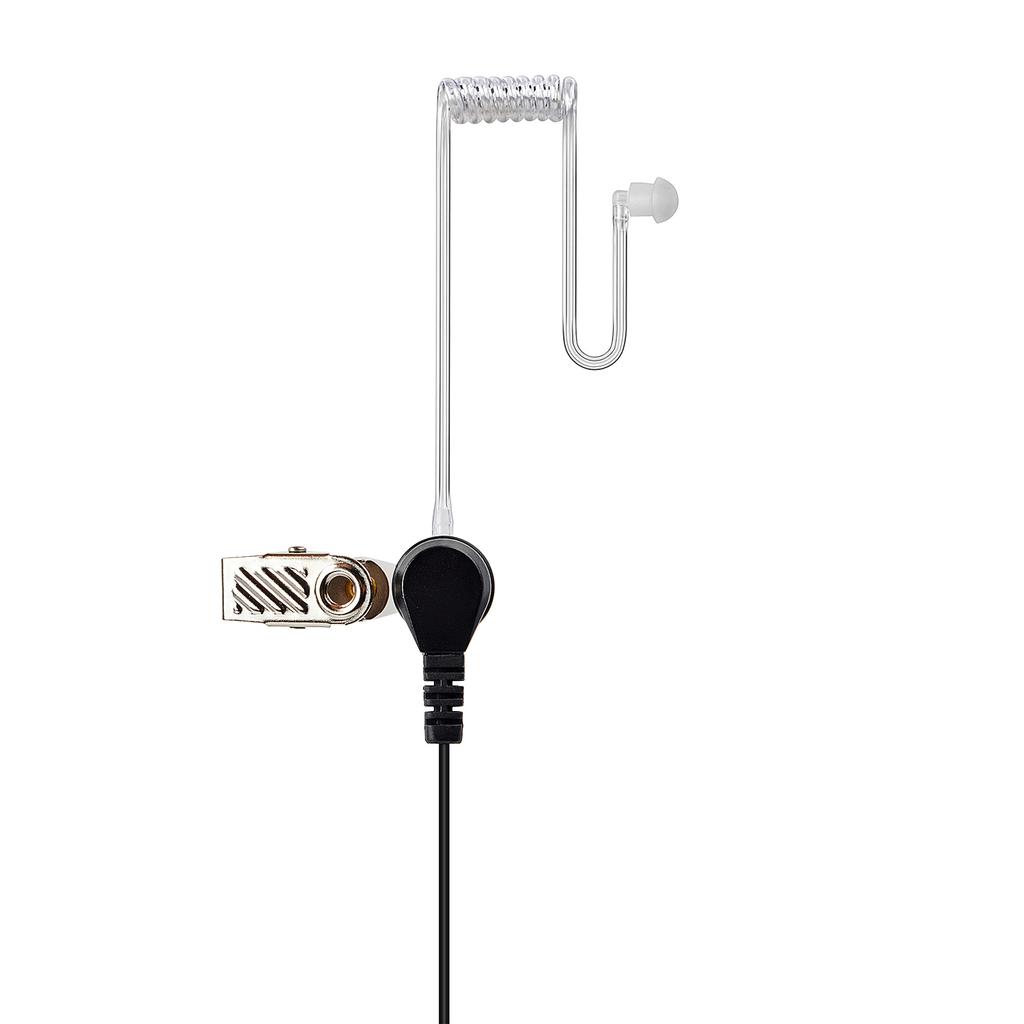 Mushroom-tipped Acoustic Tube Earpiece, Discreet Earphone with PTT Mic, Y Plug for Vertex/Yaesu
