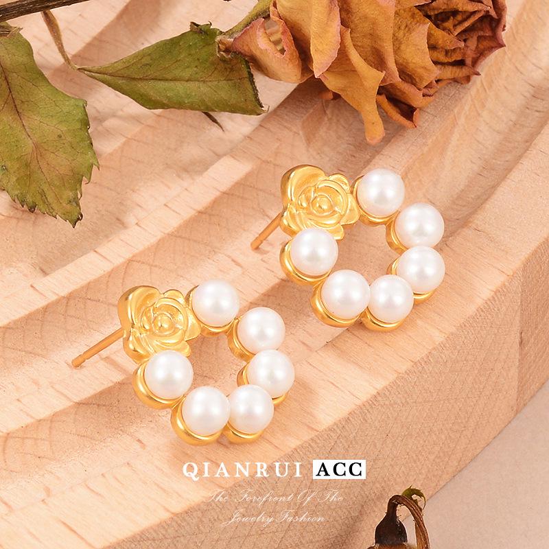 French Camellia Flower Stud Earrings - Exquisite & Fresh High-End Luxury Fashion