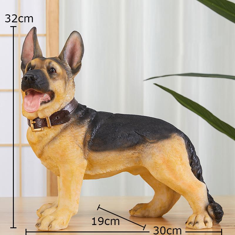 Golden Retriever French Bulldog Statue Simulated Animal Ornaments Desk Decoration Creative Puppy Sculpture Room Aesthetic Decor