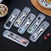 Cat Claw Stainless Steel Tableware Set Portable Cutlery Fork Spoon Chopsticks Three-Piece Suit With Box Travel Flatware Gift