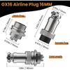 GX16 4Pin 16mm Circular Panel Metal Connector, Silver Aviation Plug Docking Male Female - 2 Set