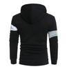 Men's Fashion Colorblock Sweatshirt Men's Drawstring Ribbed Closure Hoodie