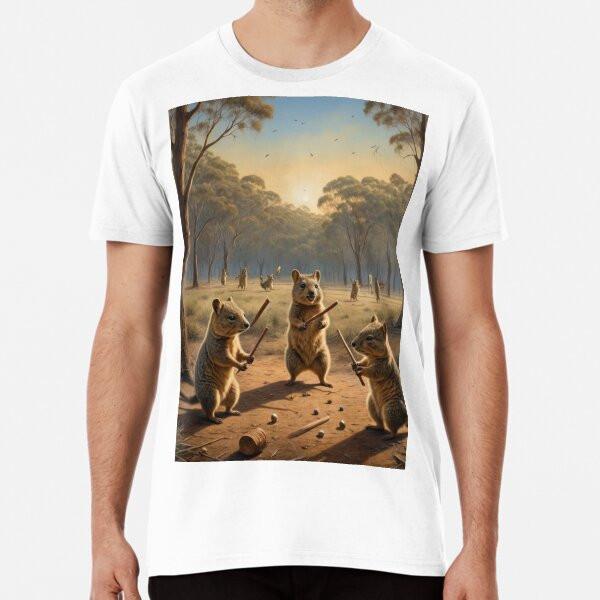 

Quokkas playing cricket in the Australian bu S to 5XL Made in the AU/USA T-Shirt 4XL