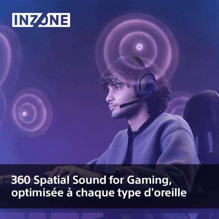 Casque gaming H5 Sony INZONE sans fil - 360 Spatial Sound for PC/PS5 - Noir-Accessoire-PC