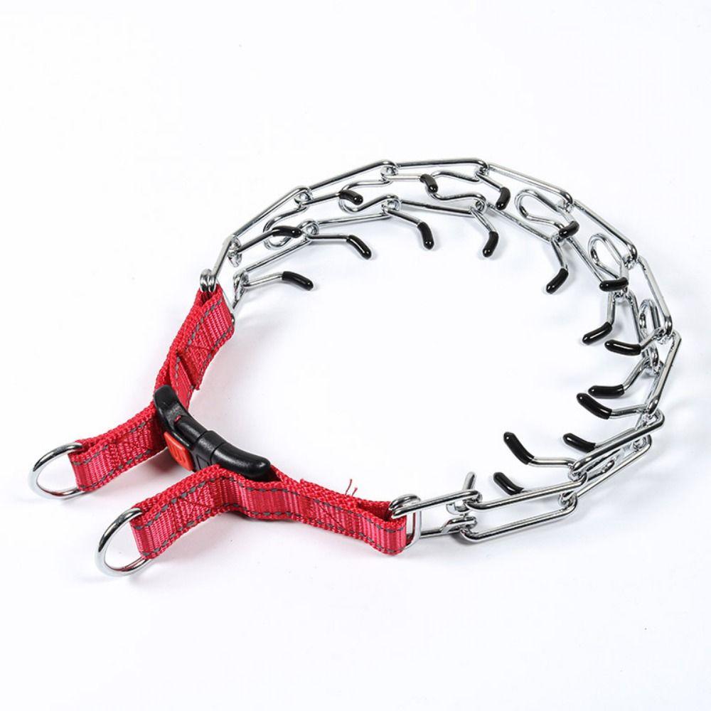 Adjustable Prong Pinch Training Collar Comfort Rubber Tips Stainless Steel Correction Pinch Collar No Pull Durable