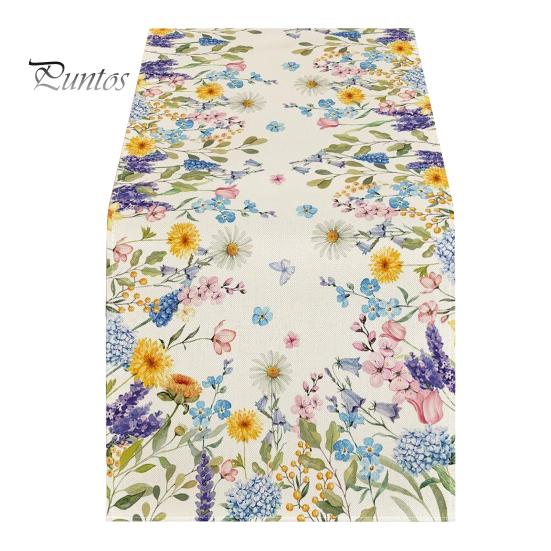 

Доріжка для столу Різдвяна машина з квітковим друком, яку можна прати Прикраса для домашньої вечірки Доріжка для столу захищає стіл від теплових подряпин Скатертина One Size C