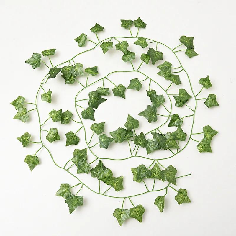 1Pcs 210Cm Green Silk Artificial Hanging Christmas Garland Plants Vine Leaves Diy Home Wedding Party Bathroom Garden Decoration