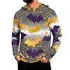 Men's Long Sleeve Hoodie Sun Shirt with Halloween Print