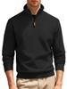 European-American Stand-up Collar Heavyweight Jacquard Half-Zip Long-Sleeve Men's Hoodie for Casual Business In Spring and Autumn.