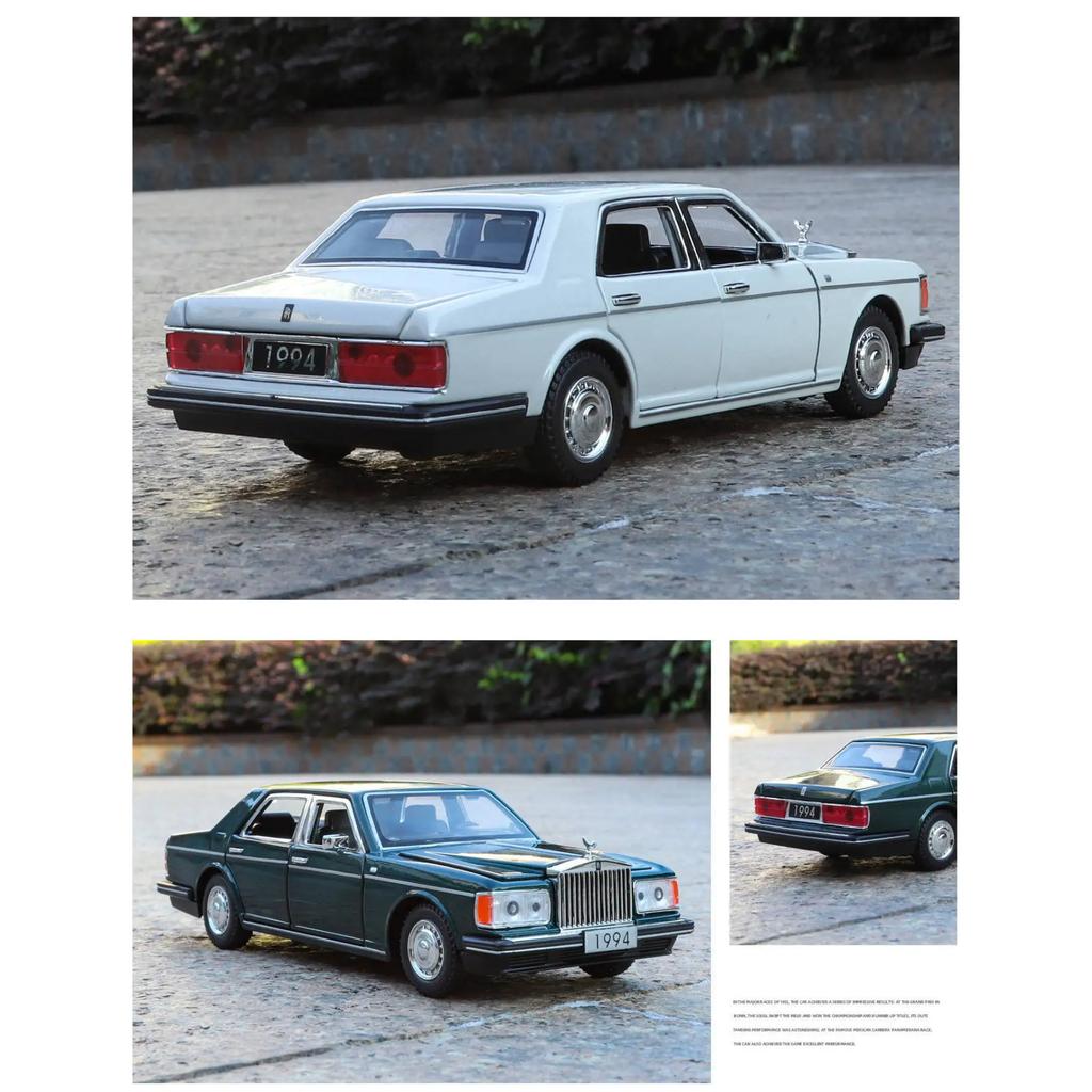 1/32 Rolls-Royces Silver Spur Spirit Alloy Luxy Car Model Diecasts Metal Classic Old Vehicles Car Model Sound Light Kids Gifts