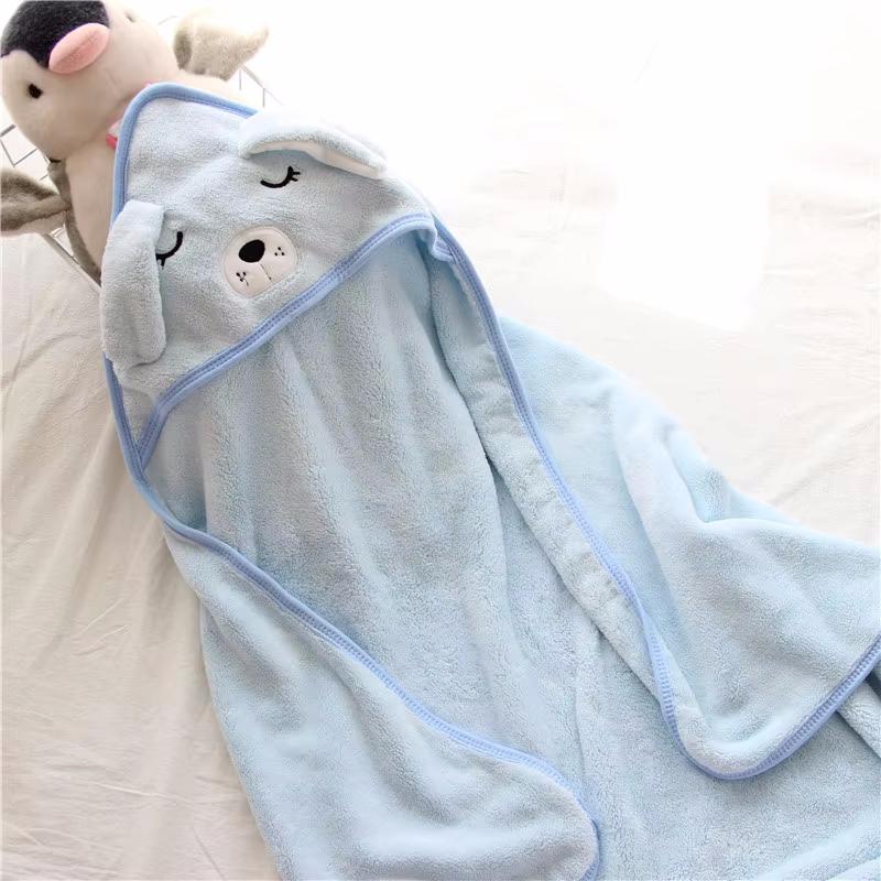 Newborn Baby Hooded Towels Kids Bathrobe Super Soft Bath Towel Blanket Warm Sleeping Wrap for Infant Boys Girls