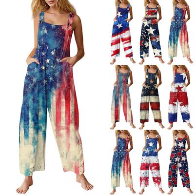 Womens Casual Overalls Jumpsuits Adjustable Straps Sleeveless Summer Cute Comfy Rompers With Pocket