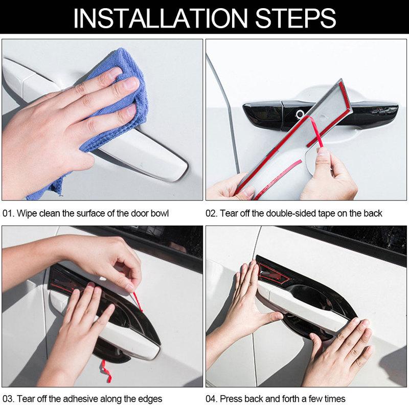 for Volkswagen VW Scirocco 3 MK3 2008~2017 Gloss Black Door Handle Cover Stickers Trim Car External Accessories 2009 2010 2011