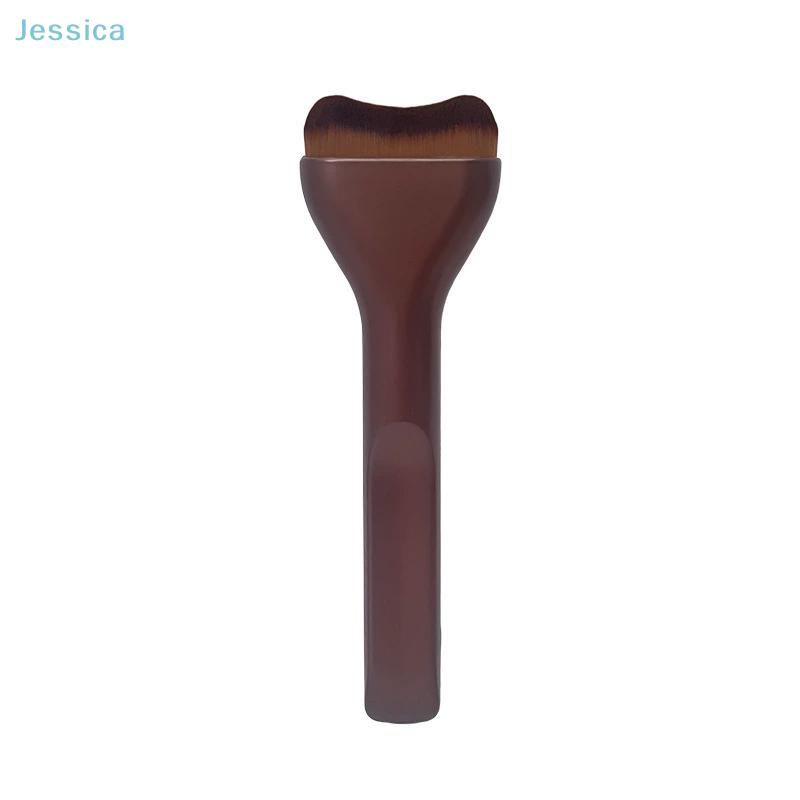 Kleiner Kissen-Foundationpinsel, Nahtloser flacher Foundation-Pinsel, Unregelmäßiges fächerförmiges Make-up-Werkzeug