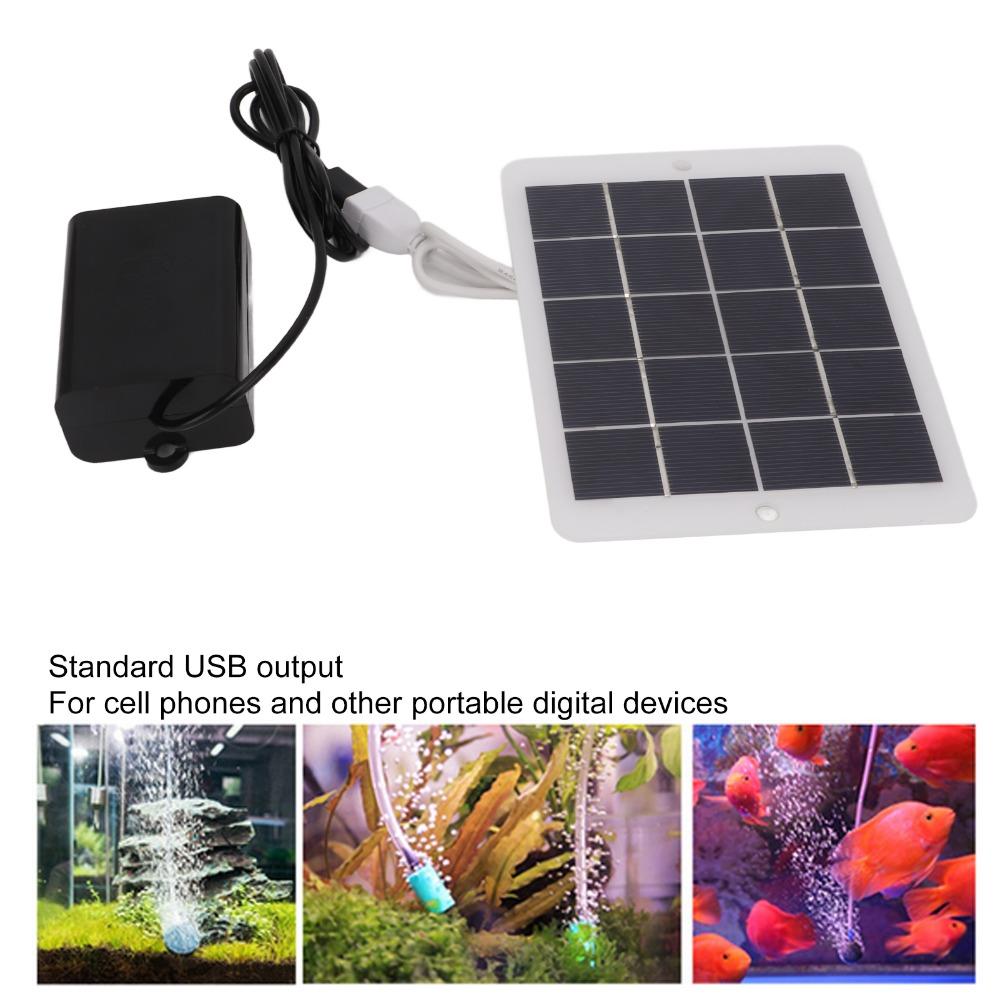 3W 5V Solar Oxygen Pump Polysilicon Solar Water Air Pump Portable Solar Oxygen Aerator  Pond,
