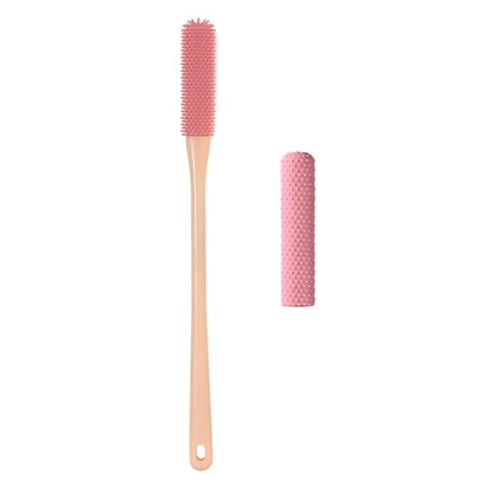 

Toe Gap Cleaner Foot Scrubber Long Handle Soft Silicone Bristles for Exfoliation & Dead Skin Removal Ergonomic Grip Foot Brush for Shower Travel