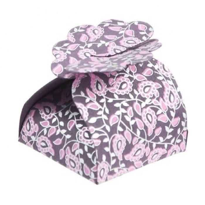 Boite en papier Florets Taj 5 pièces Prune - Papertree Violet