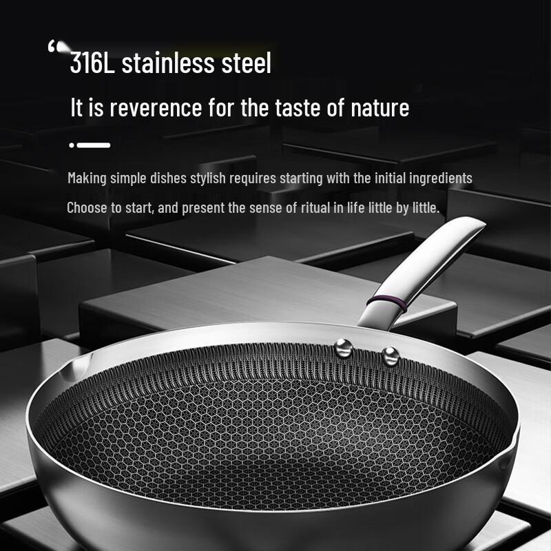 

Kangbach 316L Stainless Steel Honeycomb Non-stick Frying & Stir-fry Pan 30cm