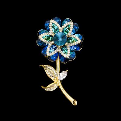 Flowering Brooch Women'S High-End Sense Small Fragrant Style Pin Niche Exquisite Brooch Temperament Elegant Accessories