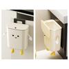 Hanging Kitchen Compost Bin with Lid Wall Mounted Trash Can Under Sink Cabinet Door for Bathroom Office and Home Decors